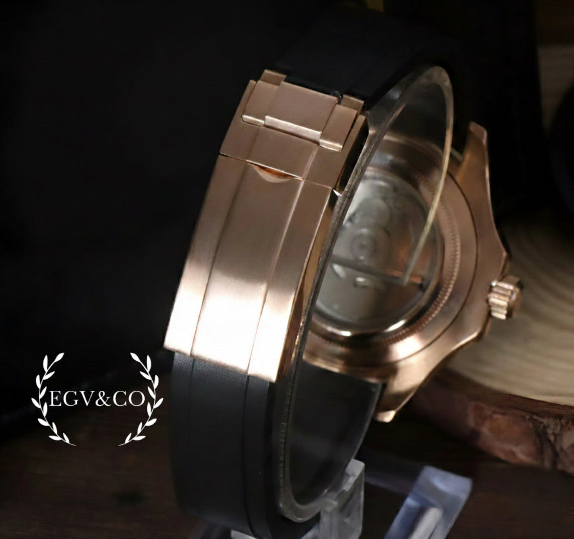 SEIKO YACHT MASTER| ROSE GOLD- BLACK