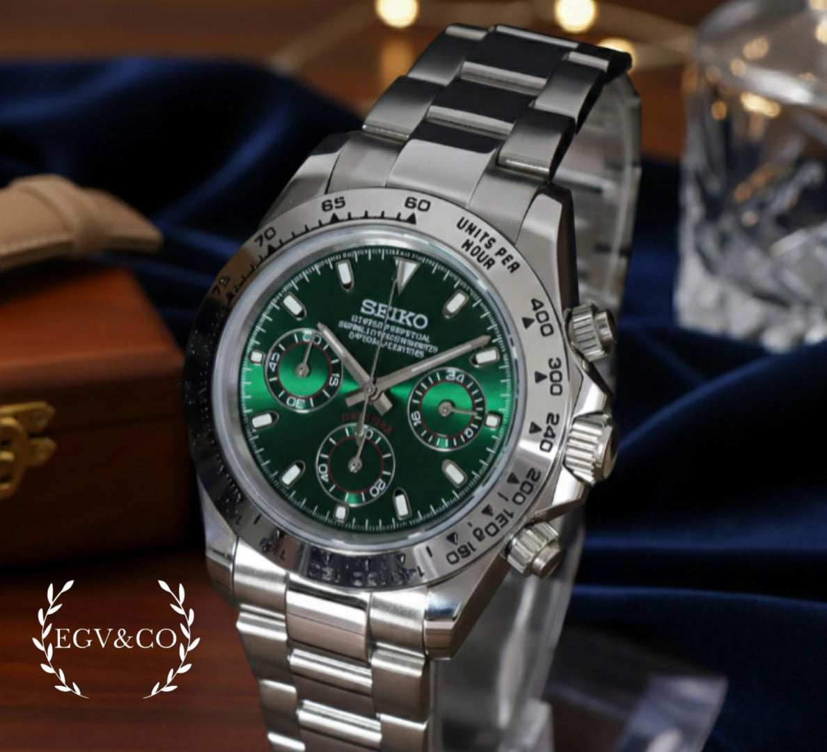 SEIKO DAYTONA | SILVER GREEN