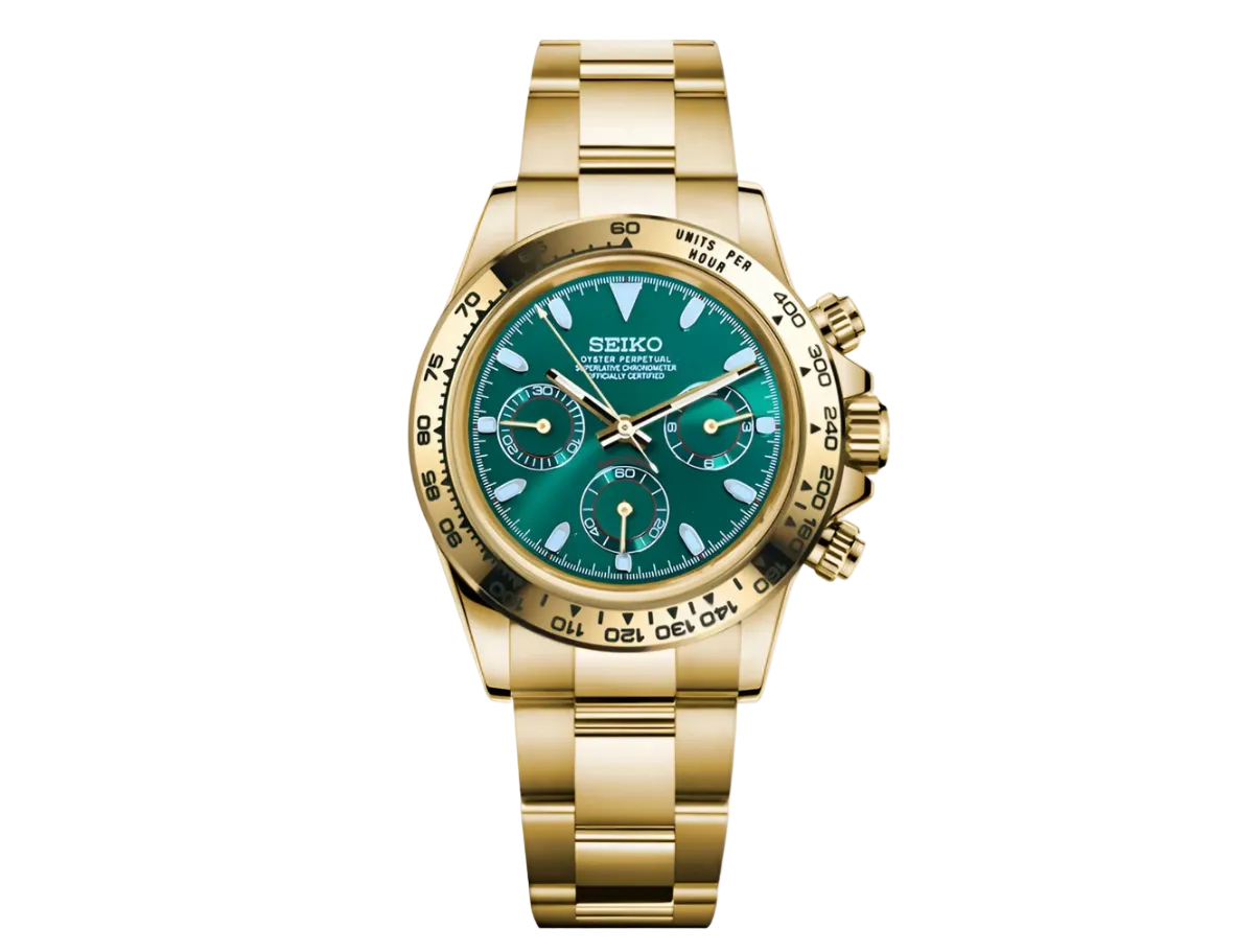 SEIKO DAYTONA | GOLD -GREEN