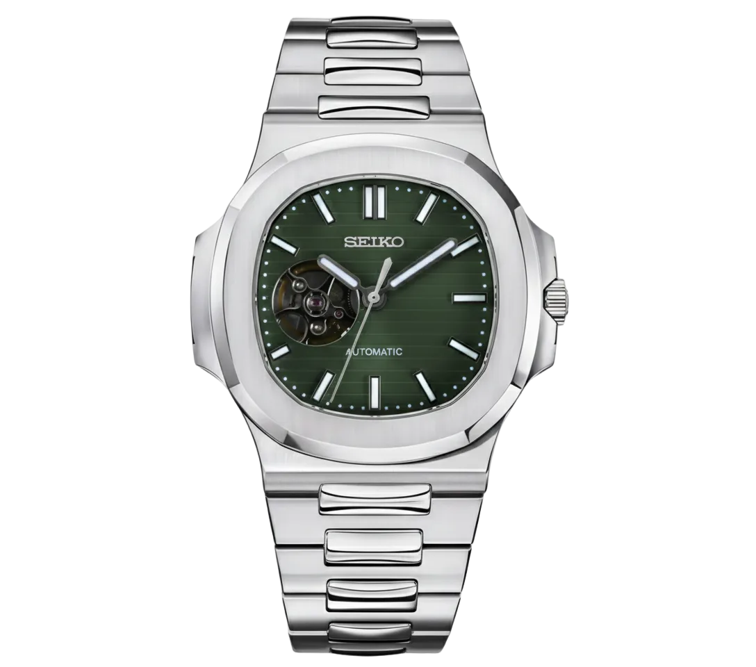 SEIKO NAUTILUS | OPEN HEART OLIVE GREEN