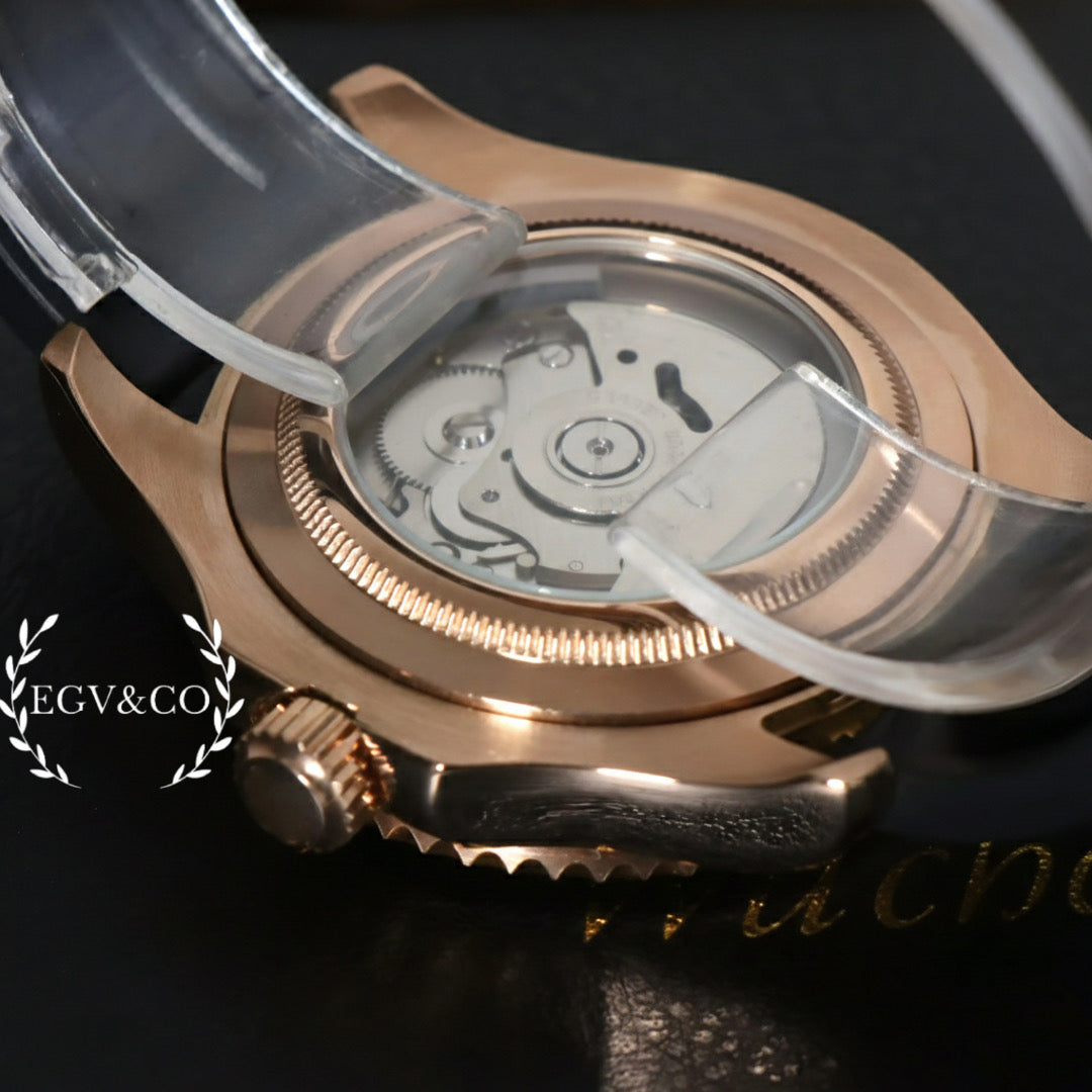 SEIKO YACHT MASTER| ROSE GOLD- BLACK