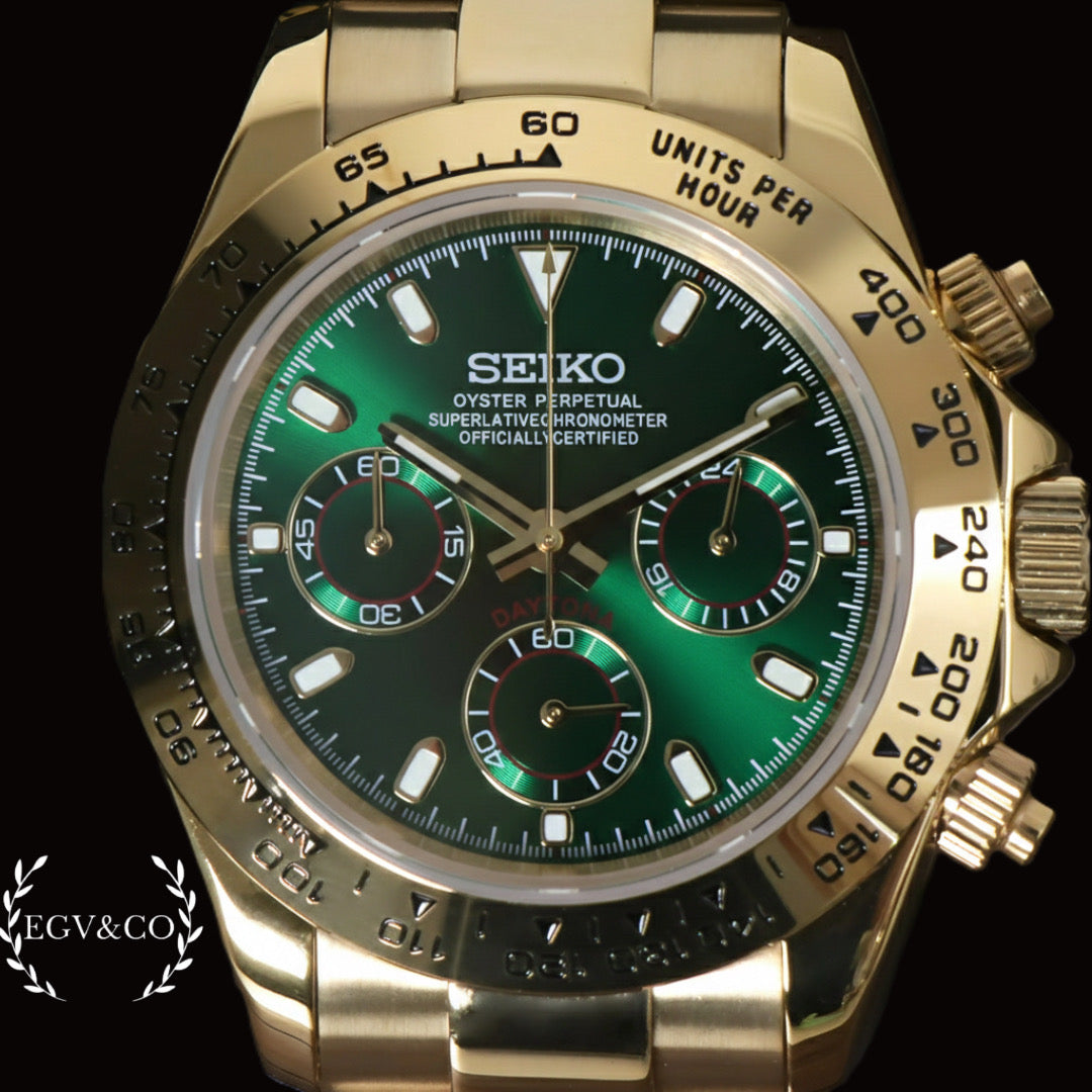 SEIKO DAYTONA | GOLD -GREEN