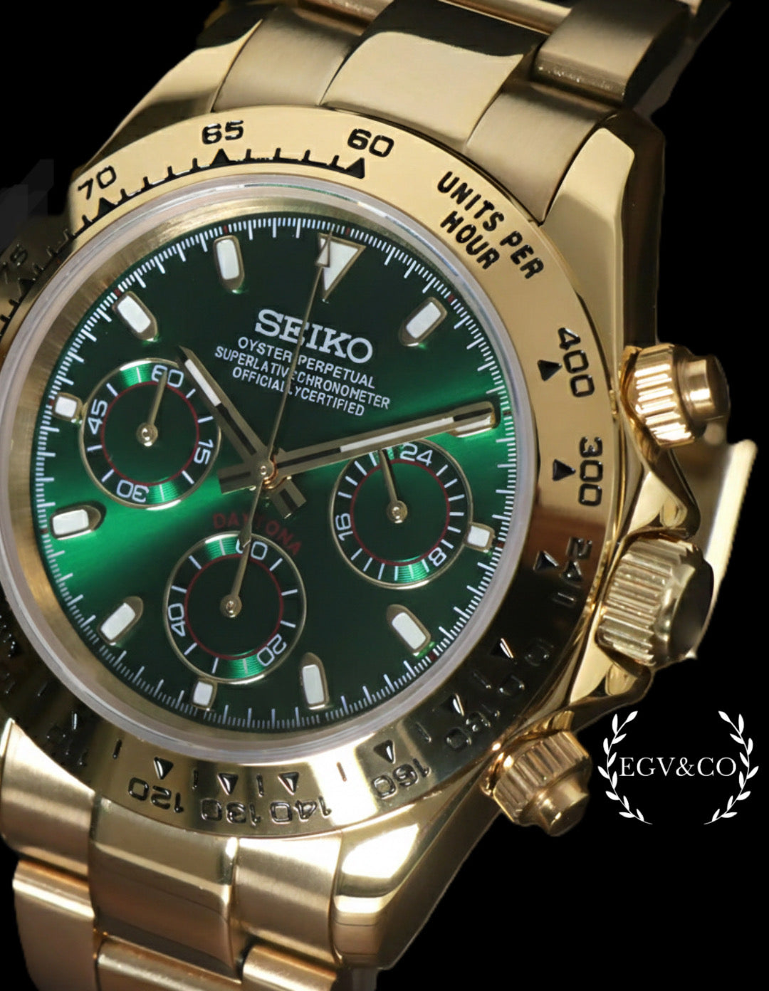 SEIKO DAYTONA | GOLD -GREEN