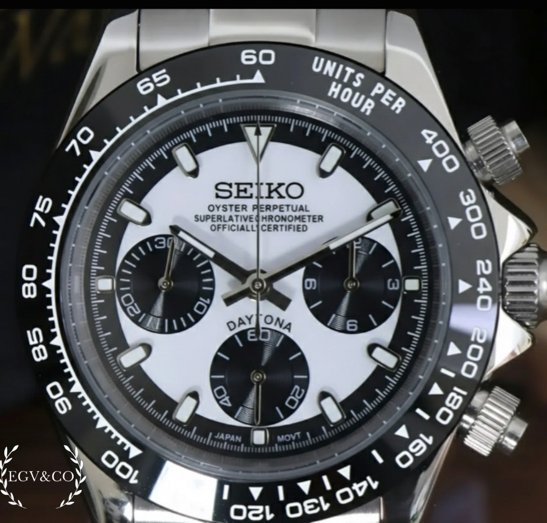 SEIKO DAYTONA | BLACK -WITHE