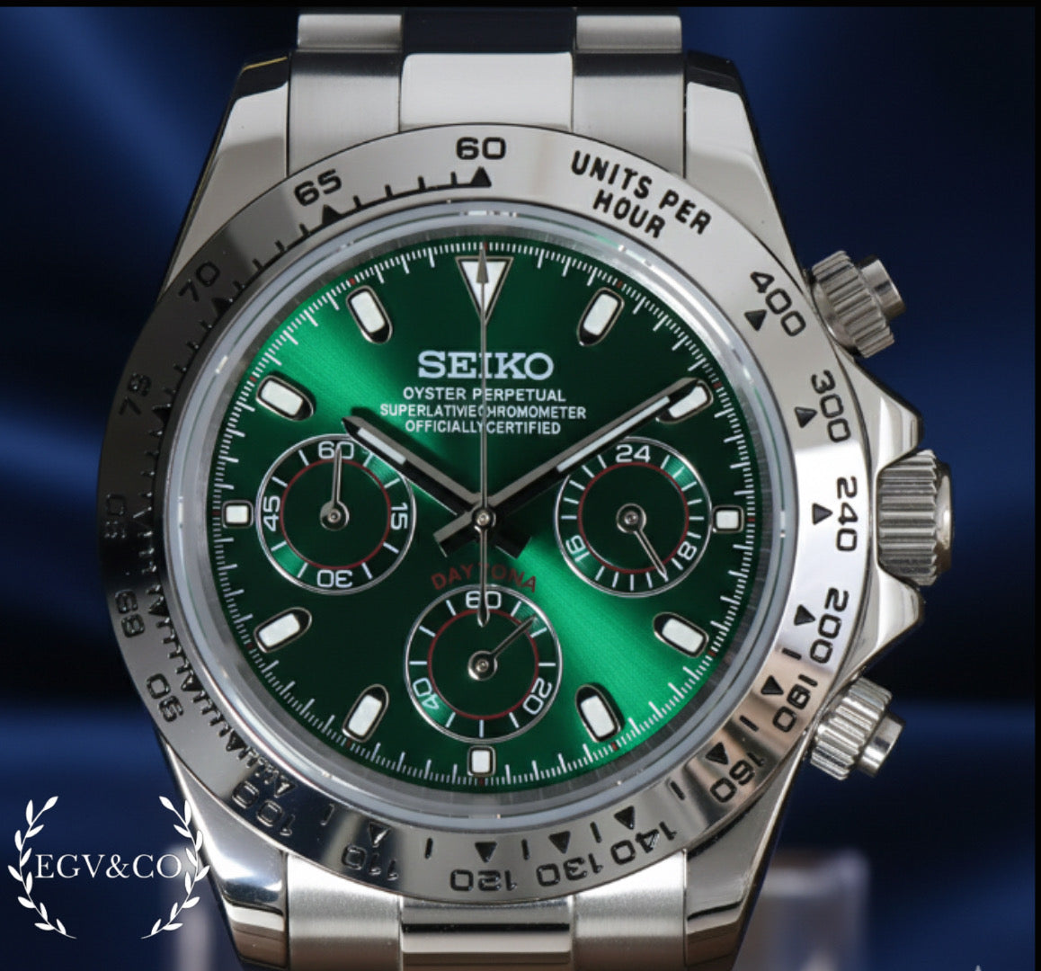 SEIKO DAYTONA | SILVER GREEN