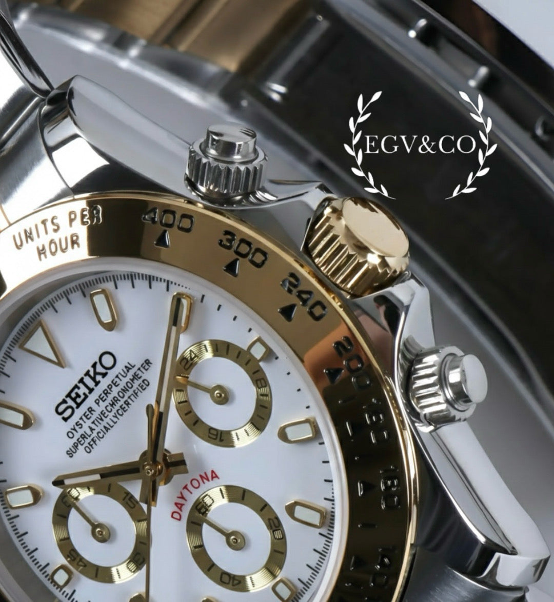 SEIKO DAYTONA SILVER GOLD