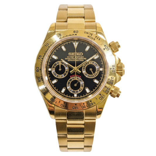 SEIKO DAYTONA|GOLD BLACK