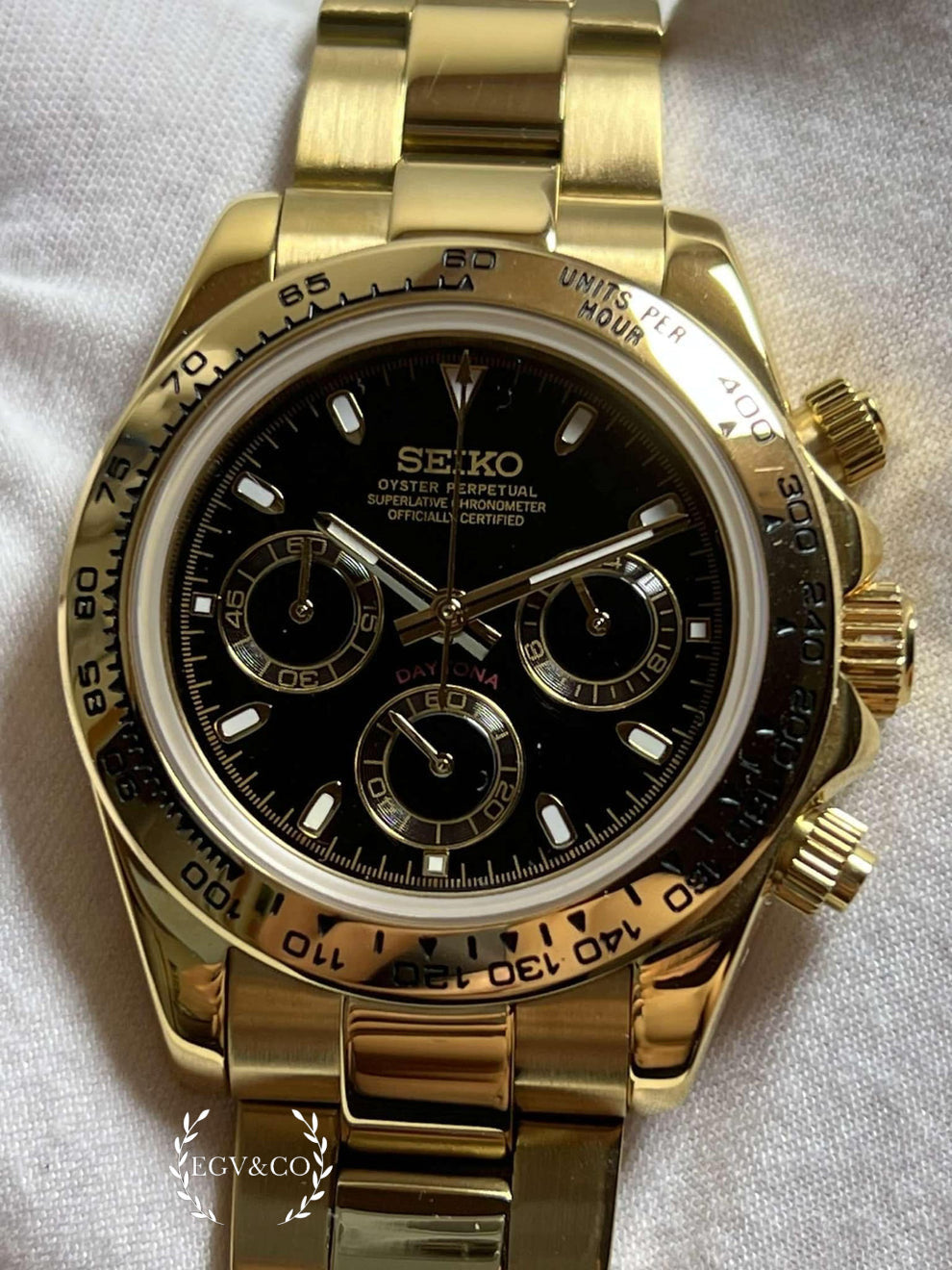 SEIKO DAYTONA|GOLD BLACK